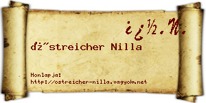 Östreicher Nilla névjegykártya